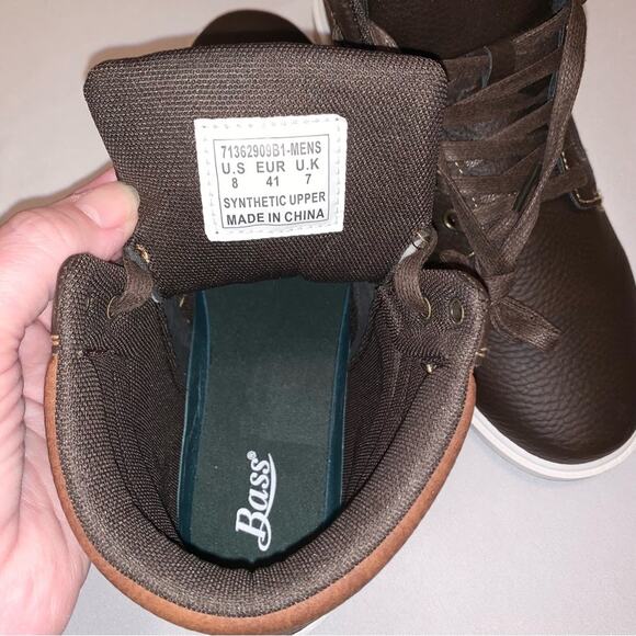 Sz. 8 - BASS  Mens Lace-Up Walking Boots Streetwear Ankle Boots, Gorpcore NWOT - Picture 2 of 15